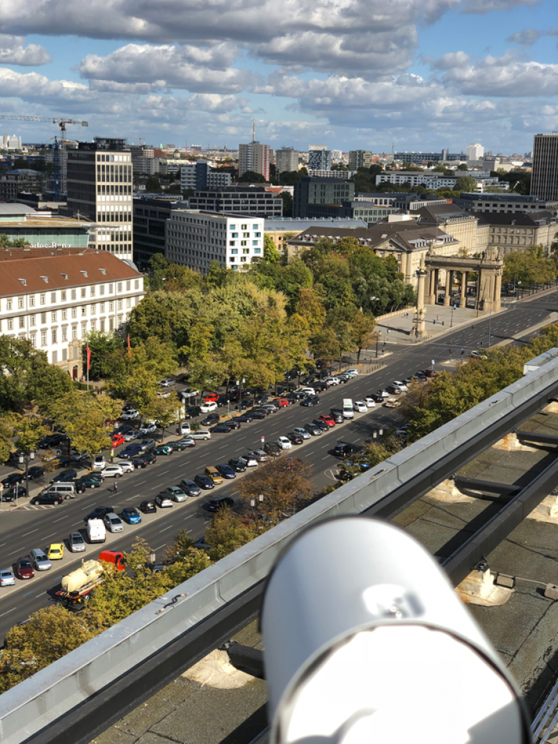 17. Juni street in Berlin, where 5G will improve the data exchange between autonomous cars and stationary sensors.